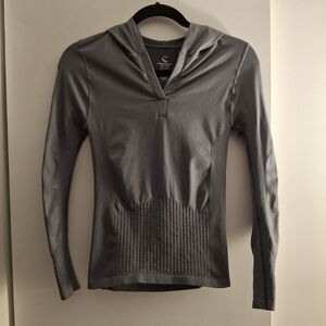 Climawear Women's Gray Fitted Long Sleeve Hoodie